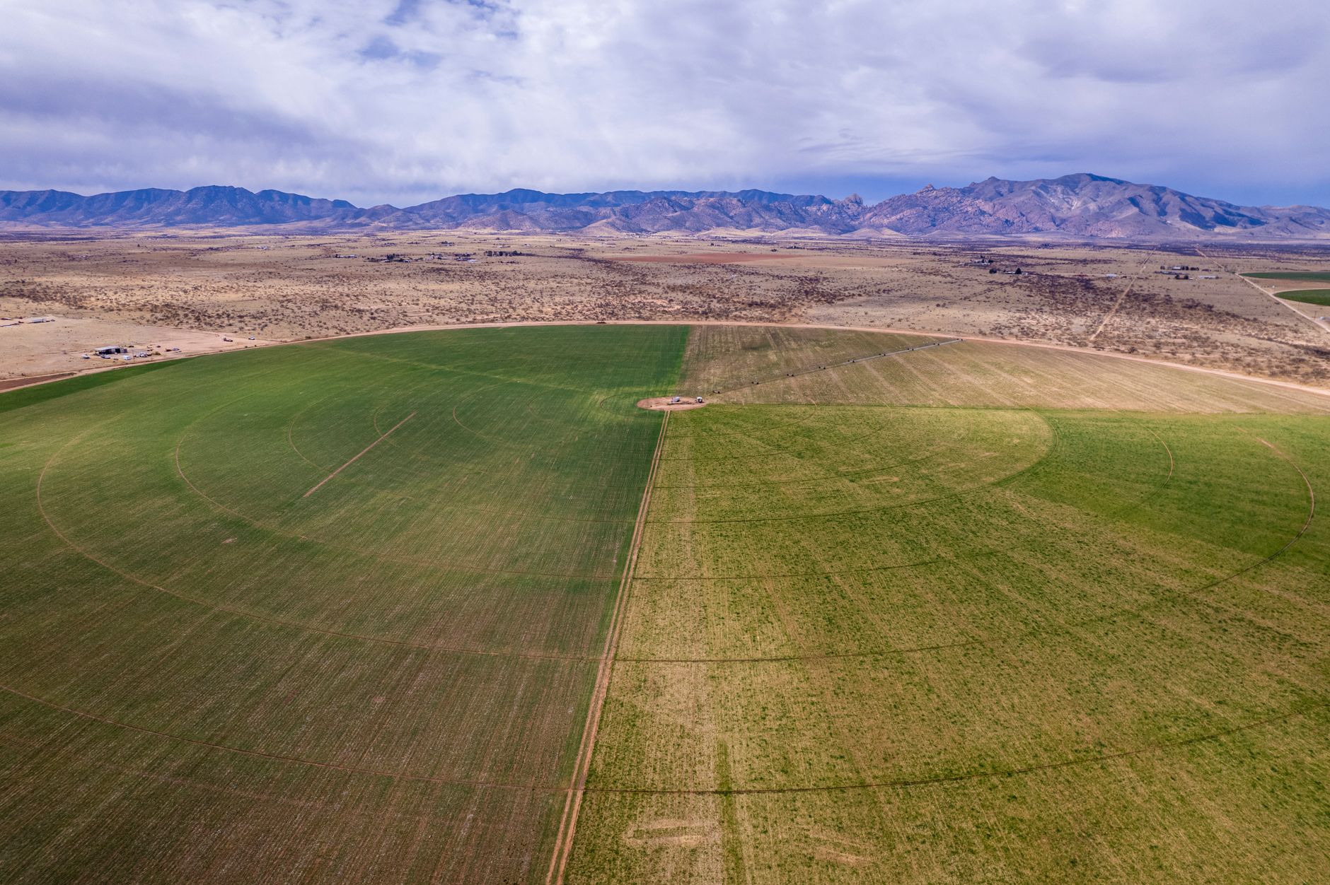 Rural Arizona-style high-desert rangeland and open land at golden hour