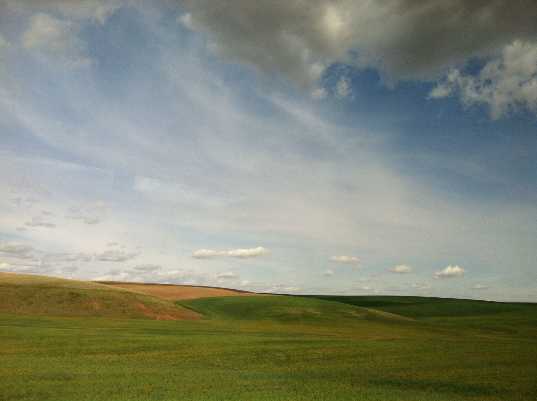 Rural Washington farmland and rangeland at golden hour