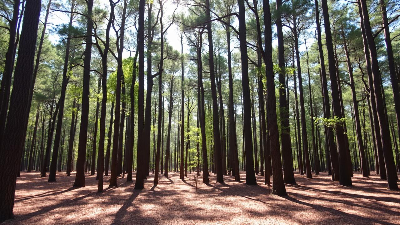 Longleaf pine forest hunting land in Barbour County Alabama