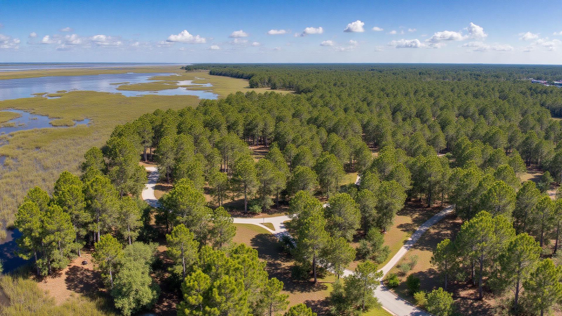 Coastal land with maritime forest in Charleston County