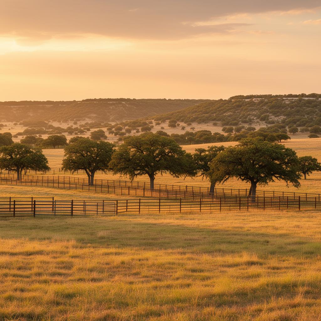 Ranch land with oak trees in Delaware County, Oklahoma