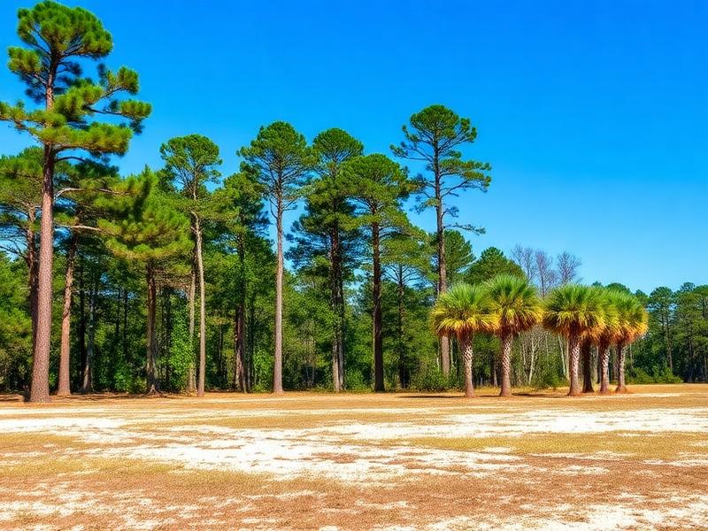 Pine forest land
