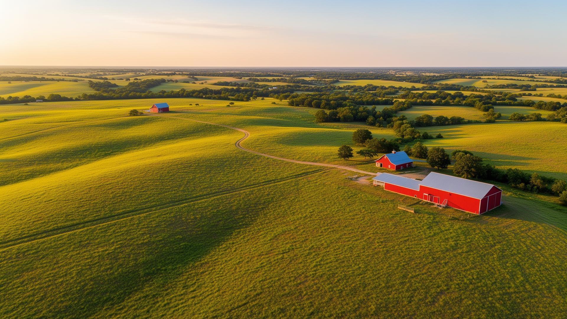 Fannin County Texas prairie farmland