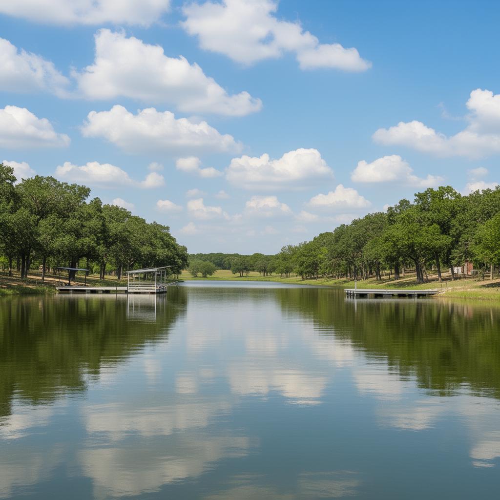 Lake Bonham Texas scenic fishing and recreation area