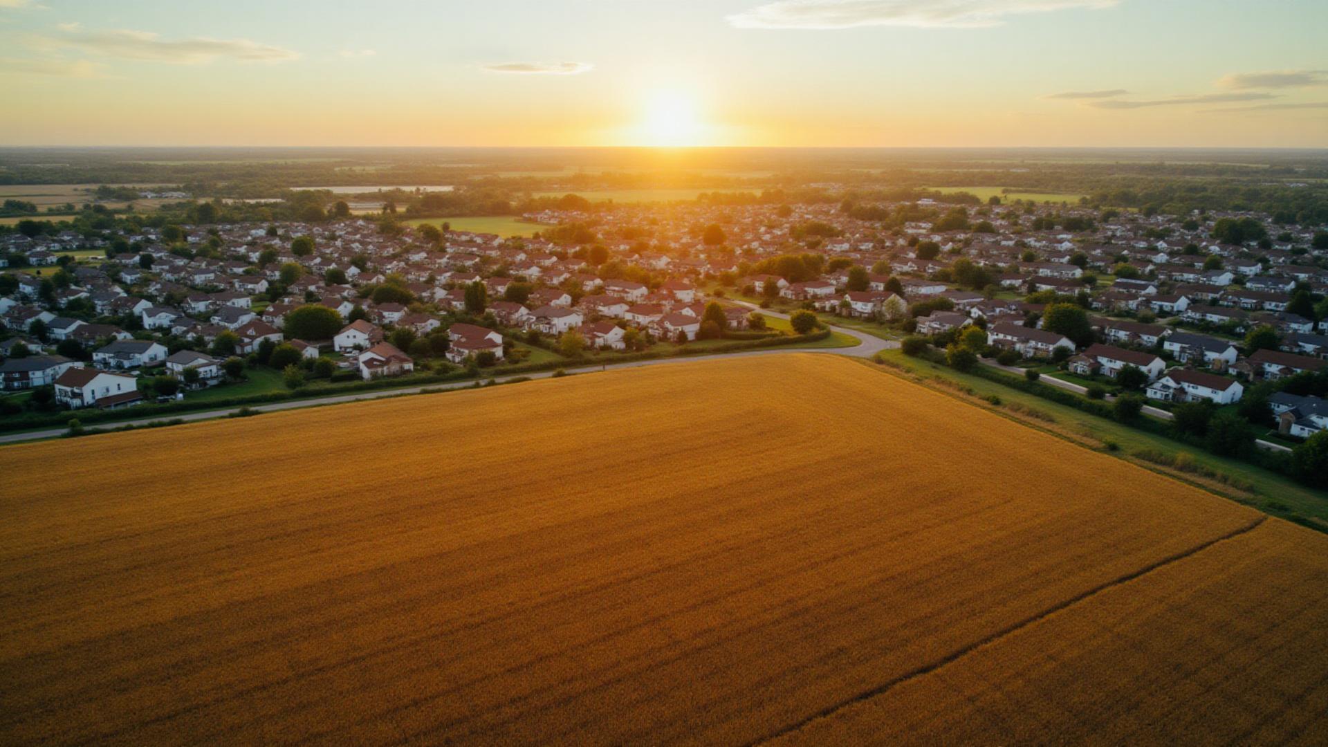 American farmland being converted to suburban development