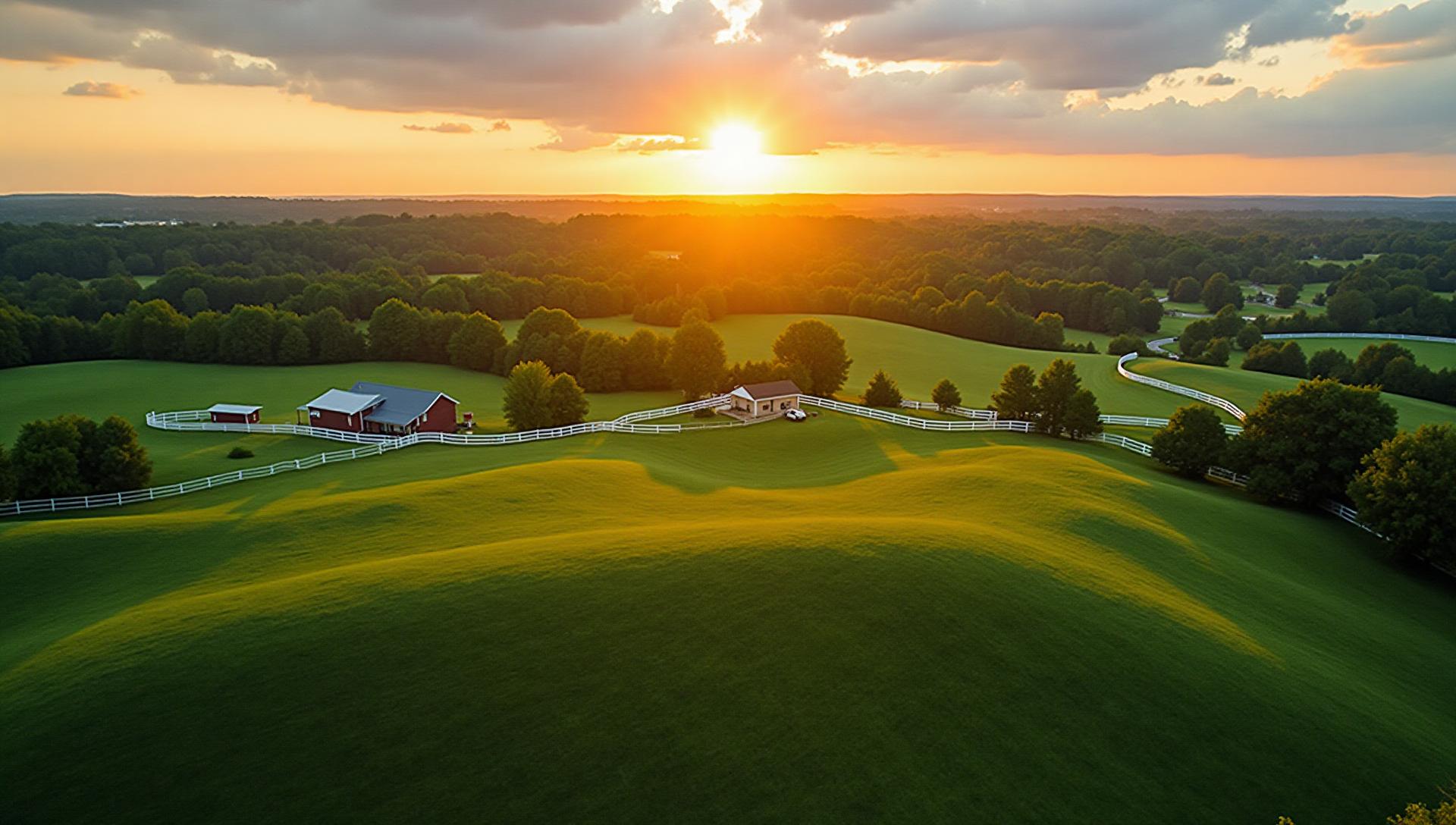 Rolling farmland in Hanover County, Virginia