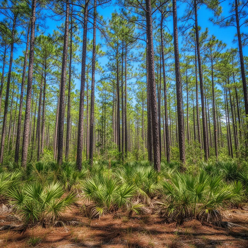 Coastal Georgia pine forest landscape