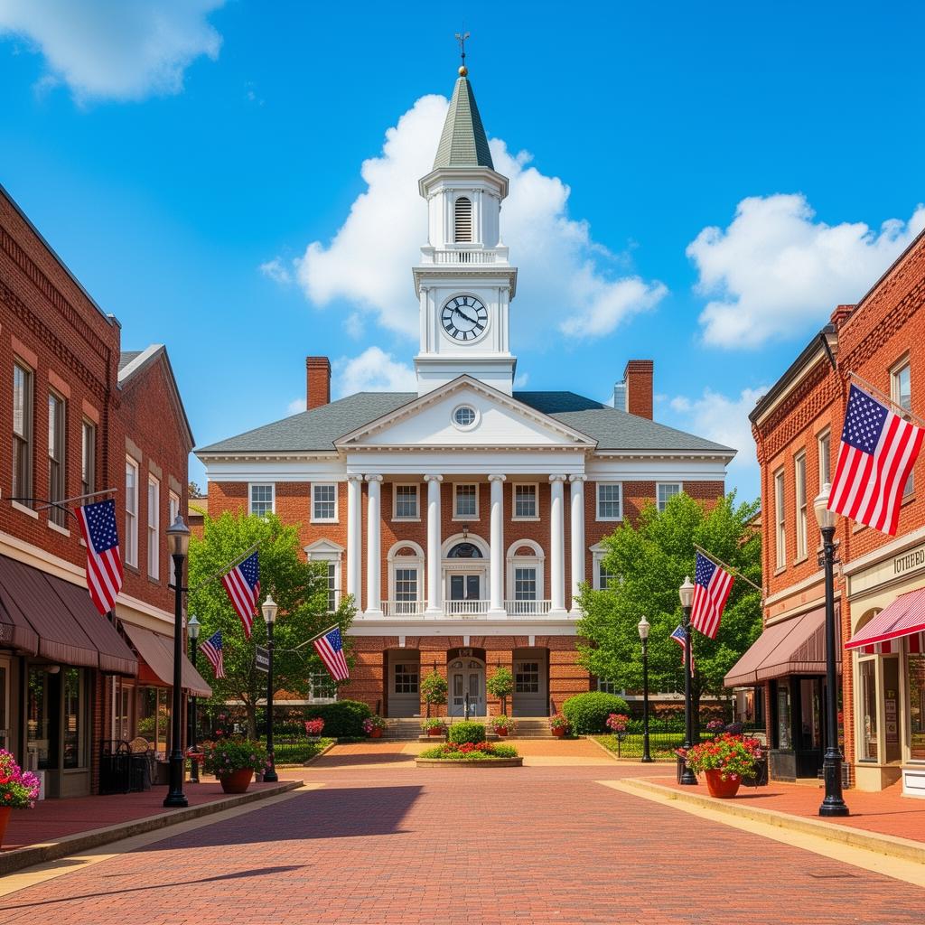 Historic Fayetteville courthouse square