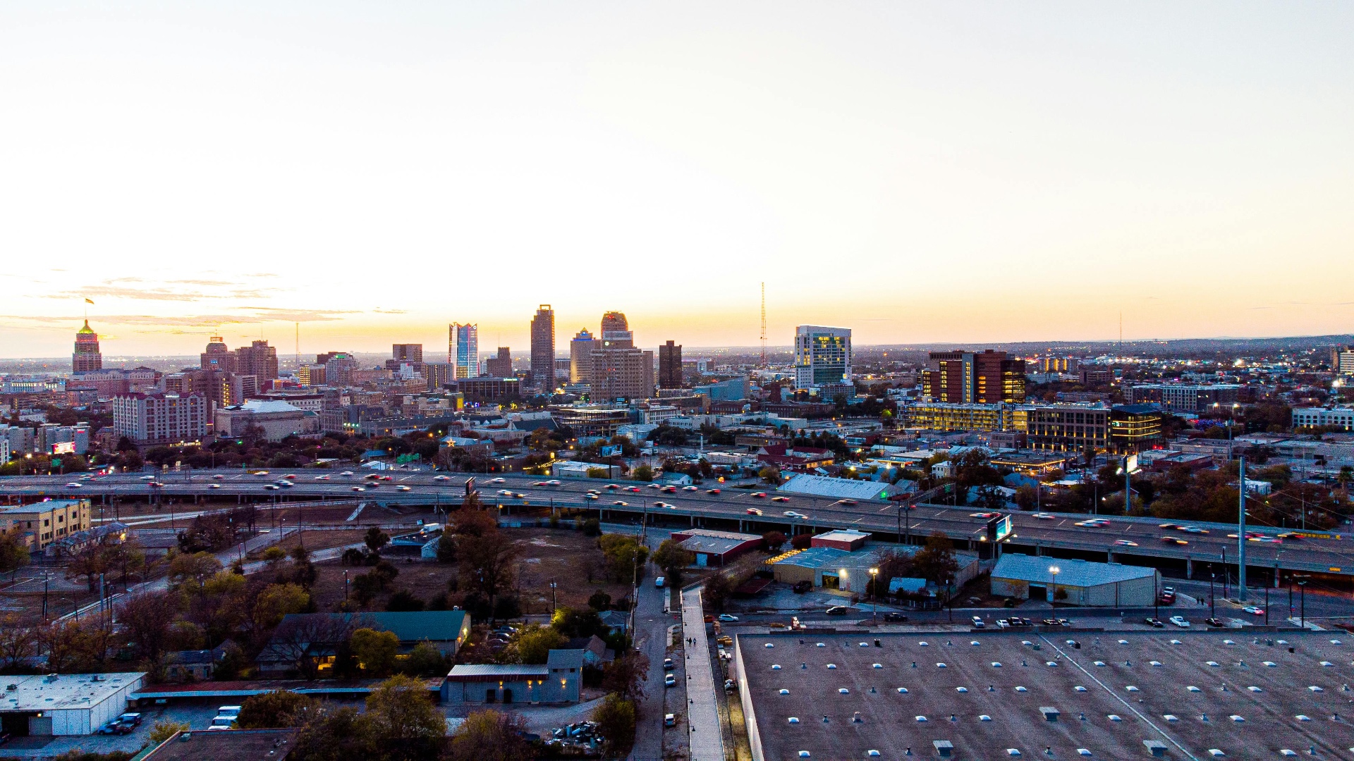 San Antonio skyline view from Dignowity Hill
