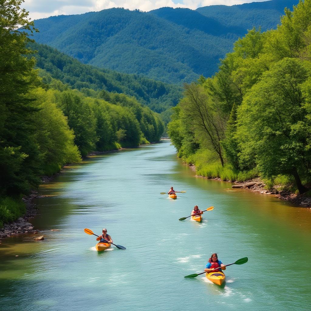Hiwassee River flowing through McMinn County