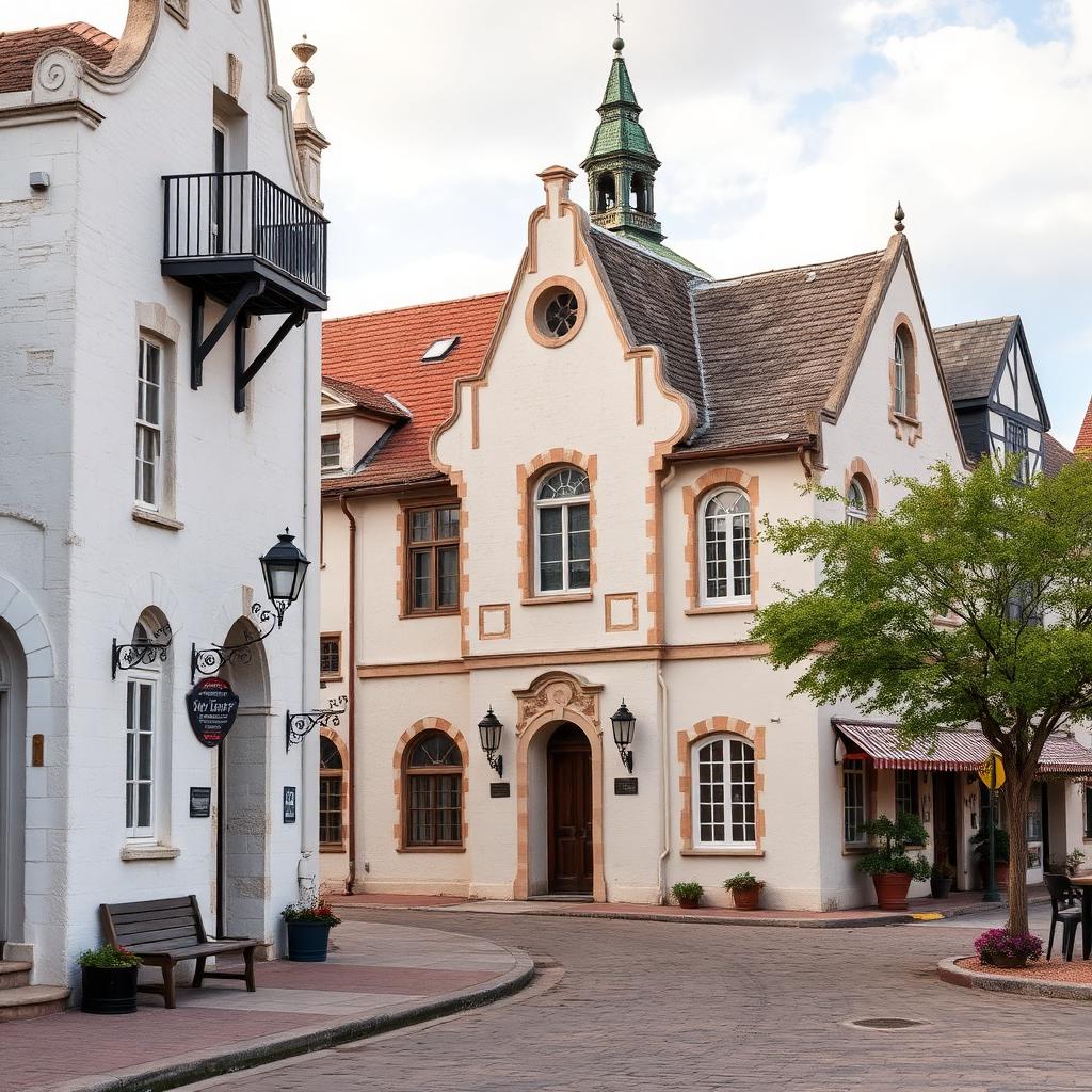 Historic Alsatian architecture in Castroville, Medina County Texas