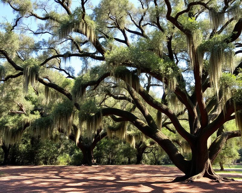 Land with live oaks in New Hanover County