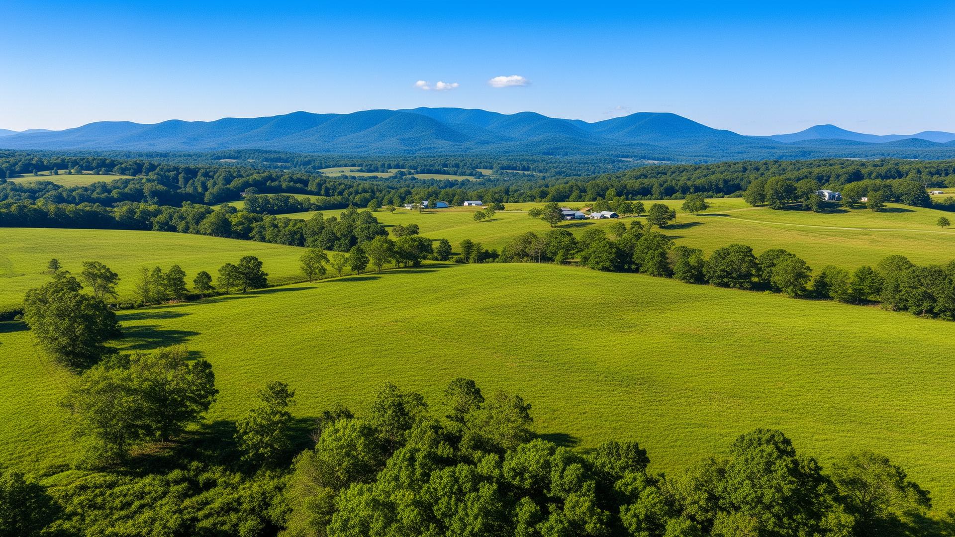Orange County North Carolina rolling farmland