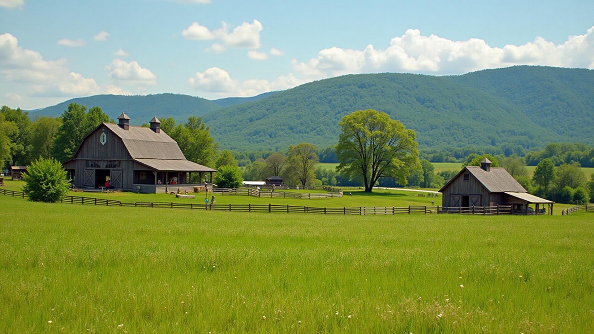 Historic farmland in Albemarle County Virginia