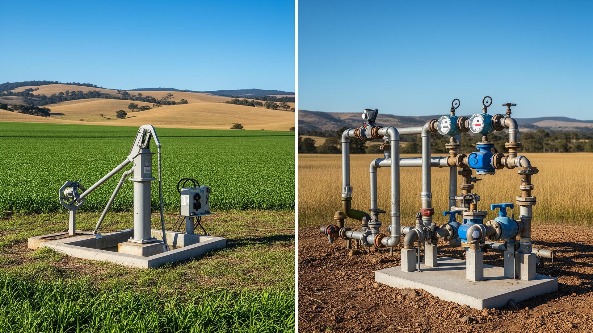 Well water system vs municipal water infrastructure on rural land